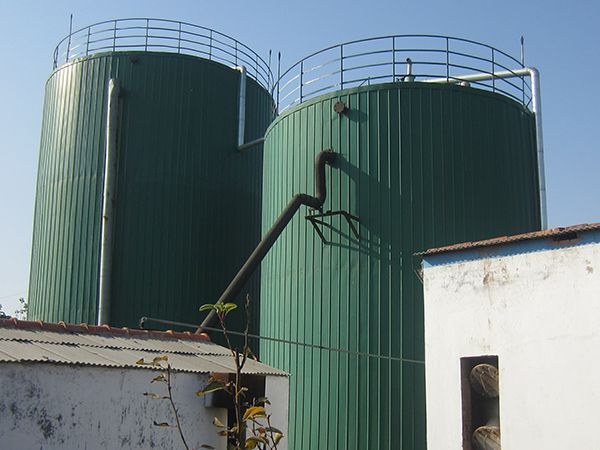 صومعة حلزونية لتخزين ملاط الغاز الحيوي